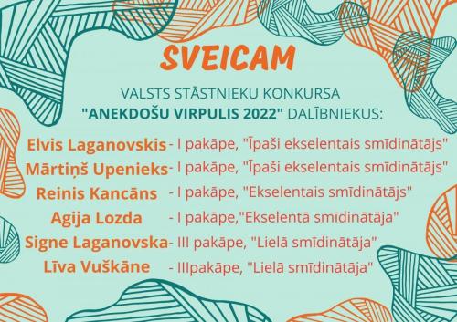 Anekdošu virpuļa uzvarētāji 2022.